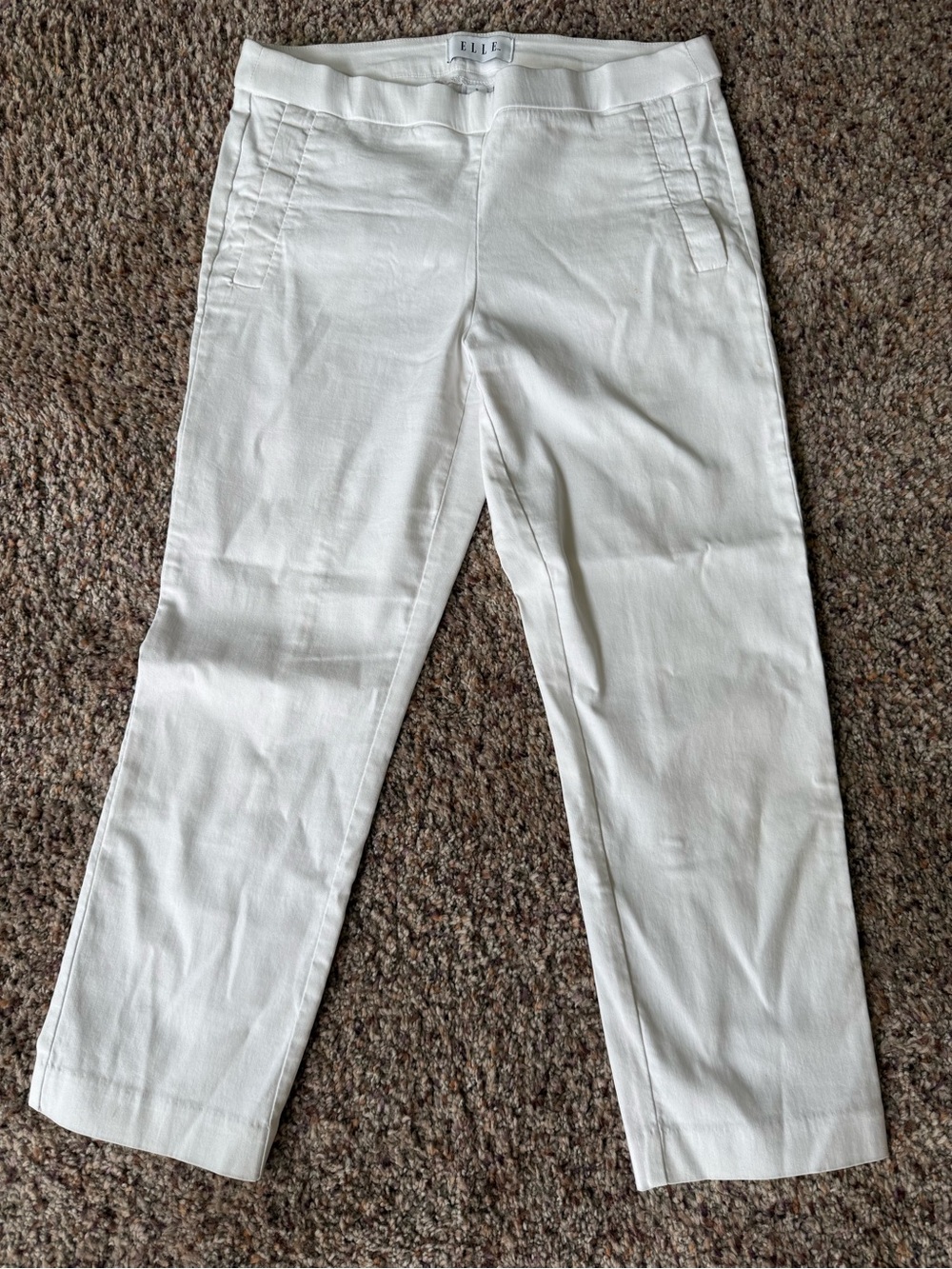 Elle Women's White Straight-Leg Pants